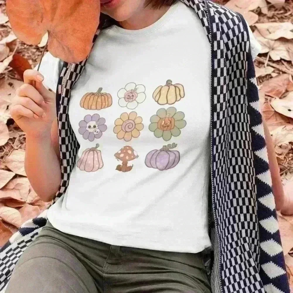 Nataly thyme cute pumpkin and flower tee shirt - Picture 2 of 2